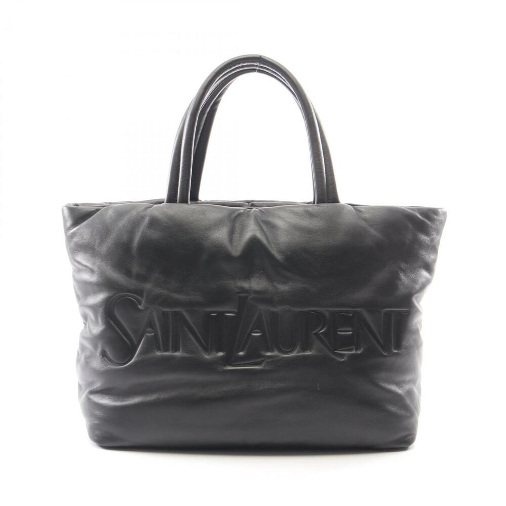 Yves Saint Laurent Saint Laurent Paris Wide Puffer Tote Bag Handbag Leather M...